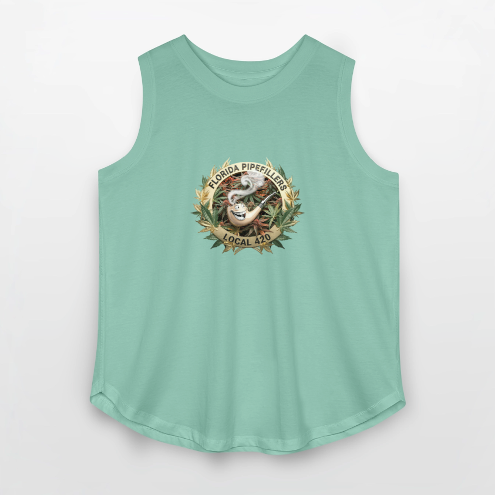FLORIDA PIPEFILLERS LOCAL 420 Women's Curvy Relaxed Tank Top - saltwater