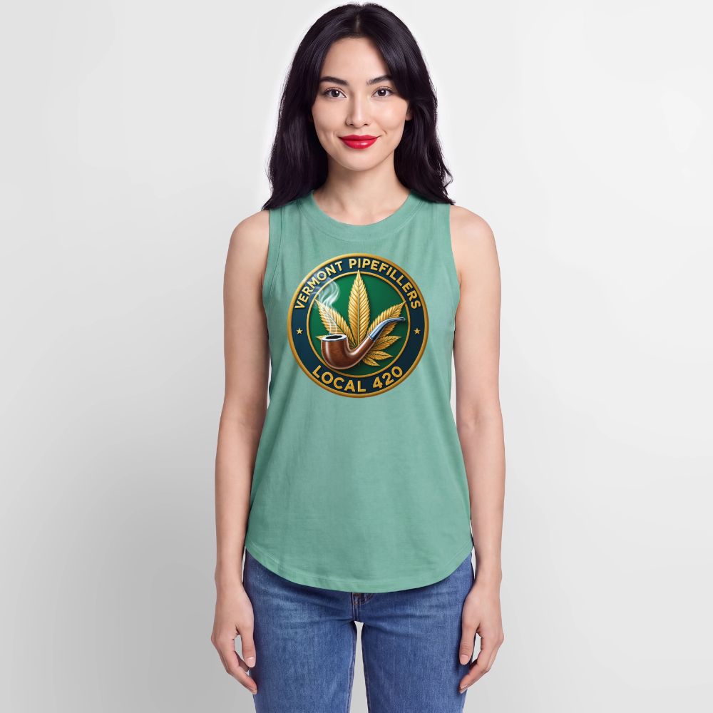 VERMONT PIPEFILLERS LOCAL 420 Women's Relaxed Tank Top - saltwater