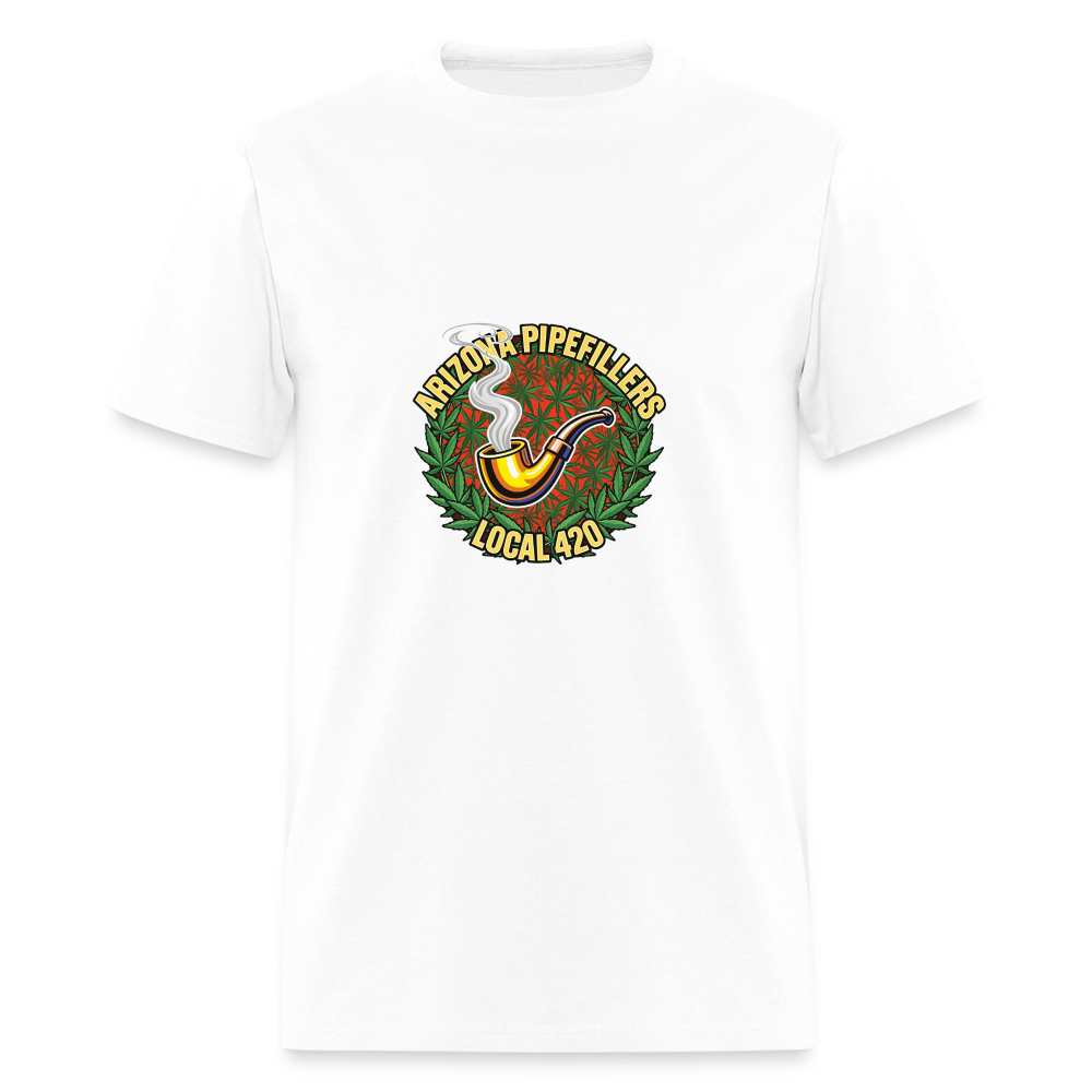 ARIZONA PIPEFILLERS LOCAL 420  F/B DESIGN Men's T-Shirt - white