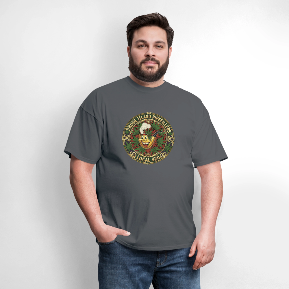 TEXAS PIPEFILLERS LOCAL 420 Men's T-Shirt - charcoal