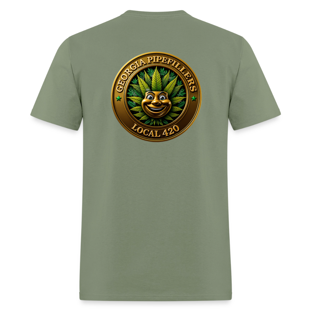GEORGIA PIPEFILLERS LOCAL 420 F/B DESIGN  Men's T-Shirt - military green
