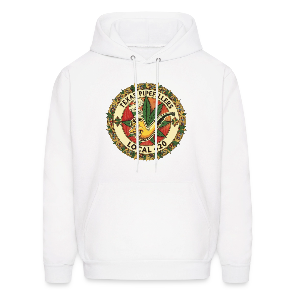 TEXAS PIPEFILLERS LOCAL 420 Men's Hoodie - white