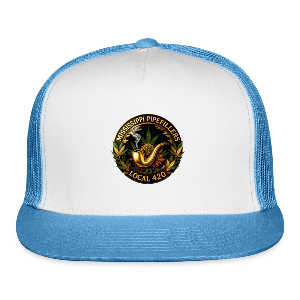 MISSISSIPPI PIPEFILLERS LOCAL 420 Trucker Hat - white/blue