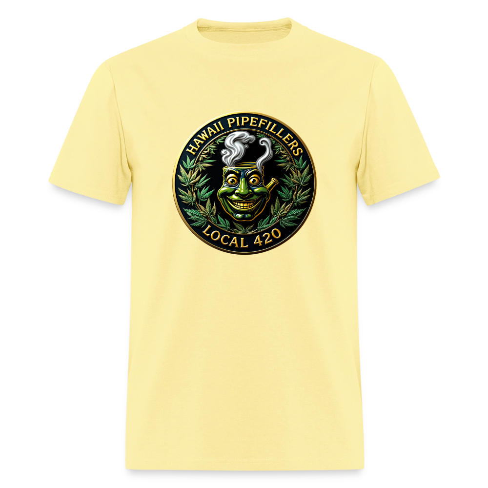 HAWAII PIPEFILLERS LOCAL 420 Men's T-Shirt - cornsilk