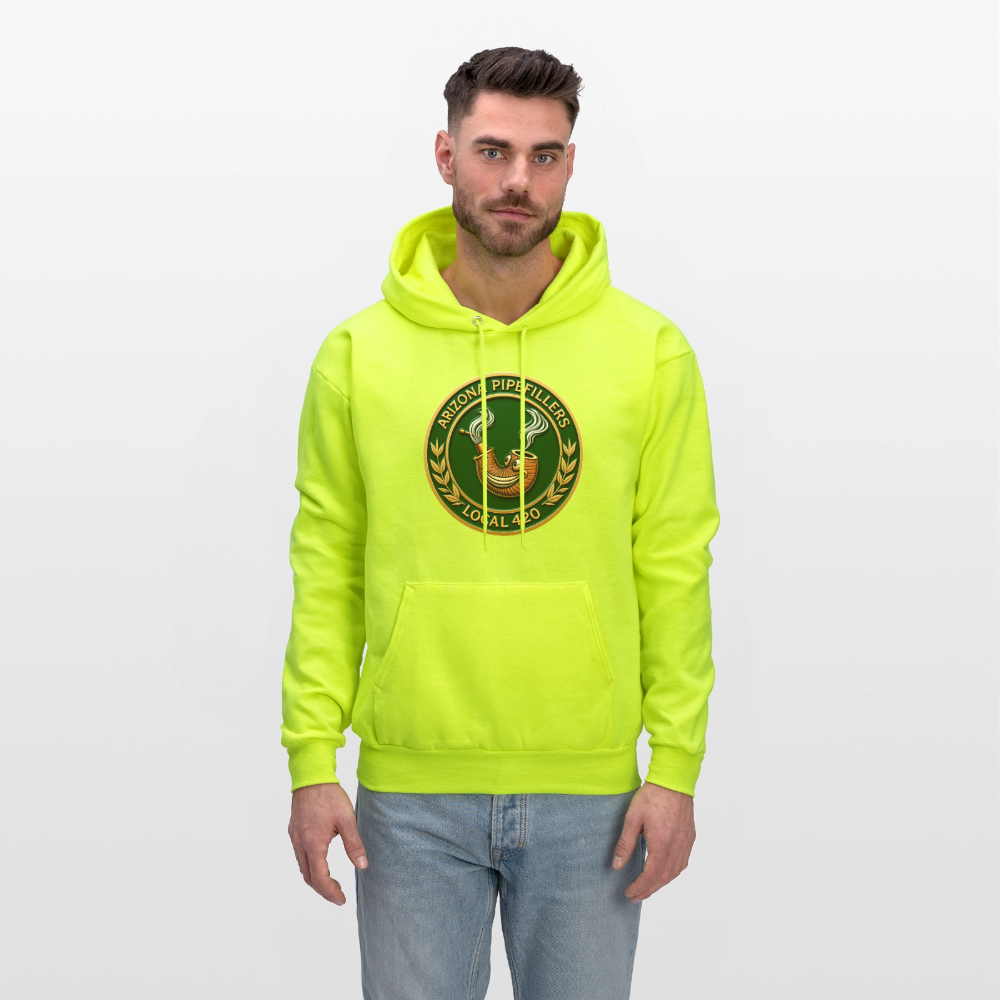 ARIZONIA PIPEFILLERS LOCAL 420 Men's Hoodie - safety green