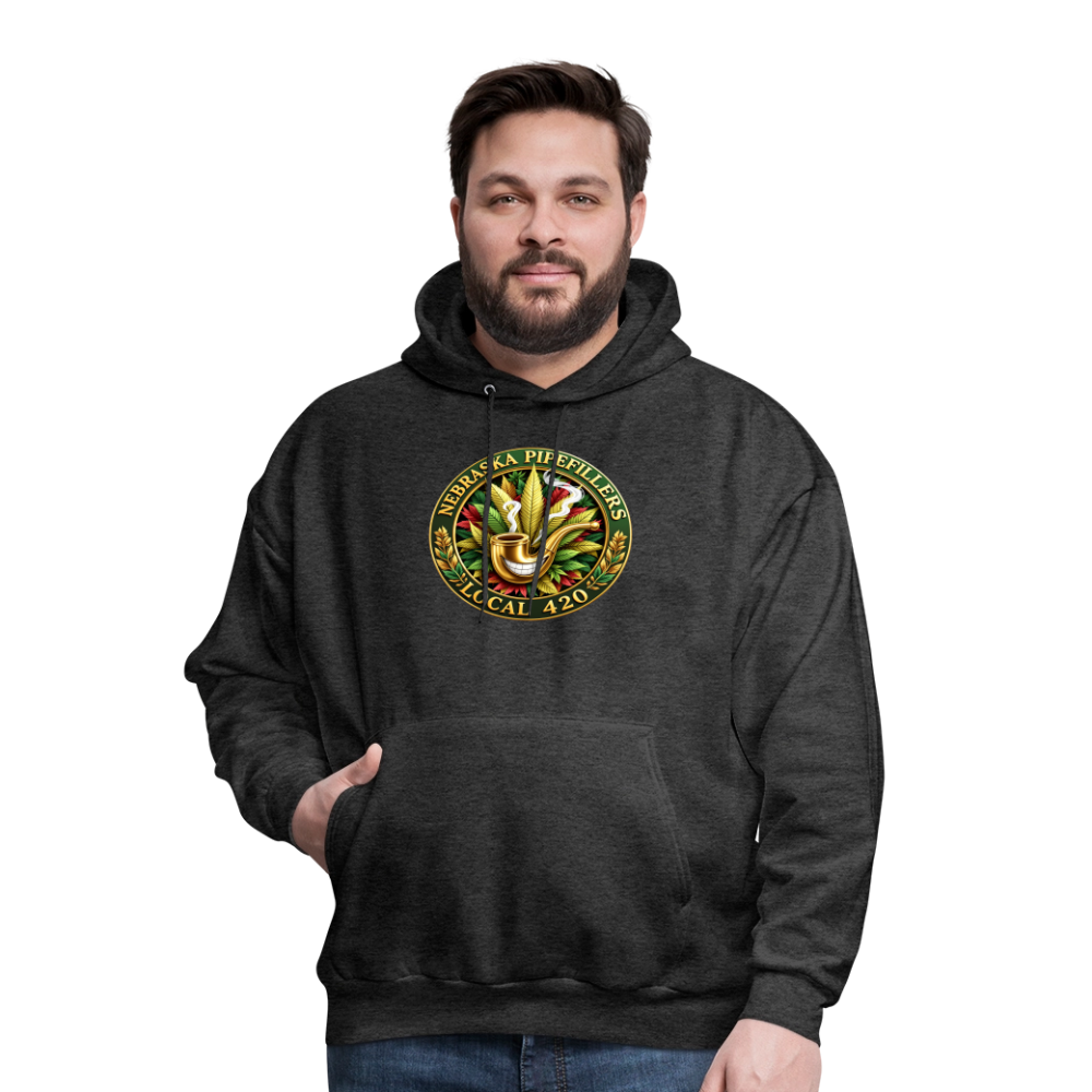 NEBRASKA PIPEFILLERS LOCAL 420 Men's Hoodie - charcoal grey