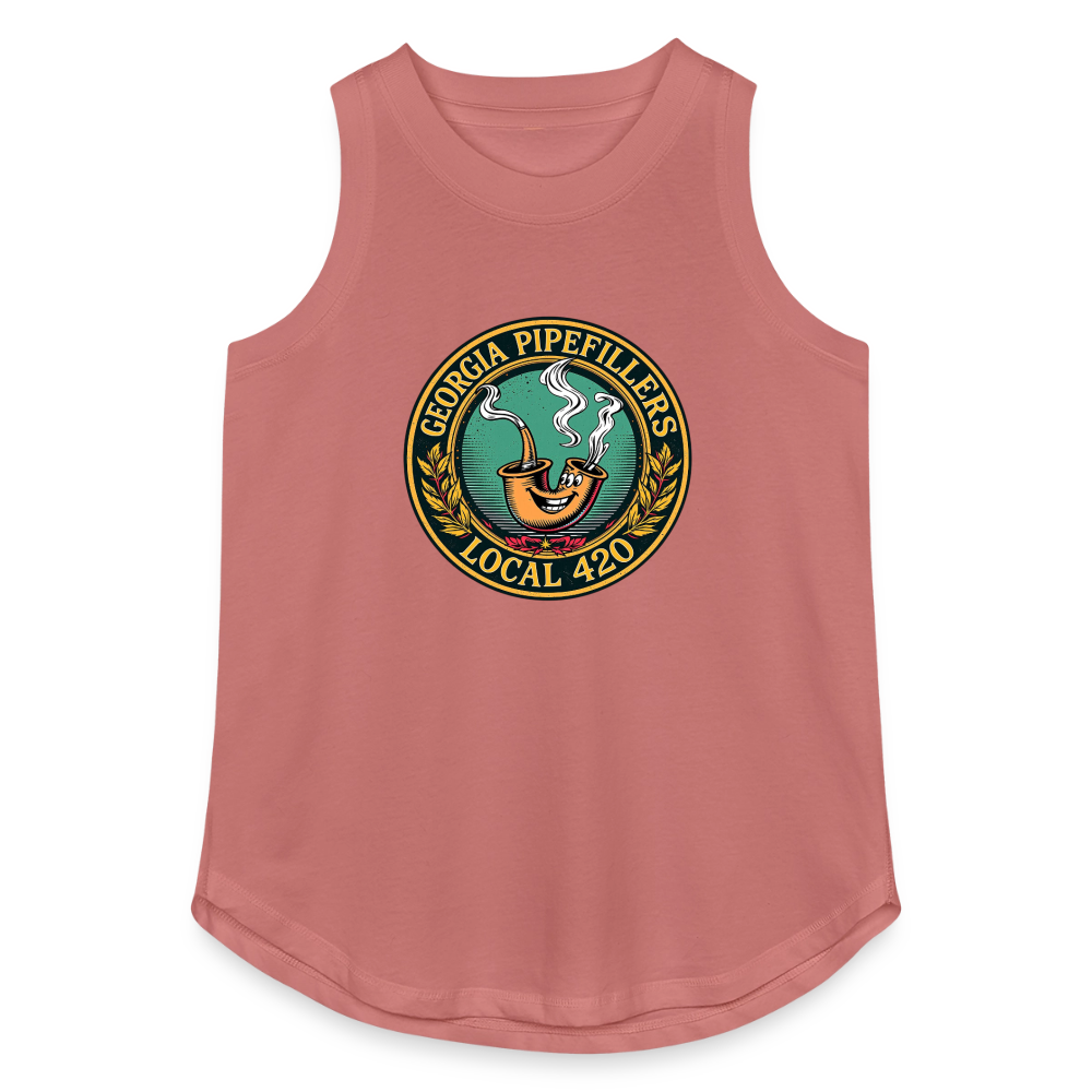 GEORGIA PIPEFILLERS LOCAL 420 Women's Relaxed Tank Top - mauve