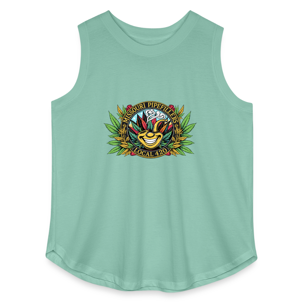MISSOURI PIPEFILLERS LOCAL 420 Women's Curvy Relaxed Tank Top - saltwater