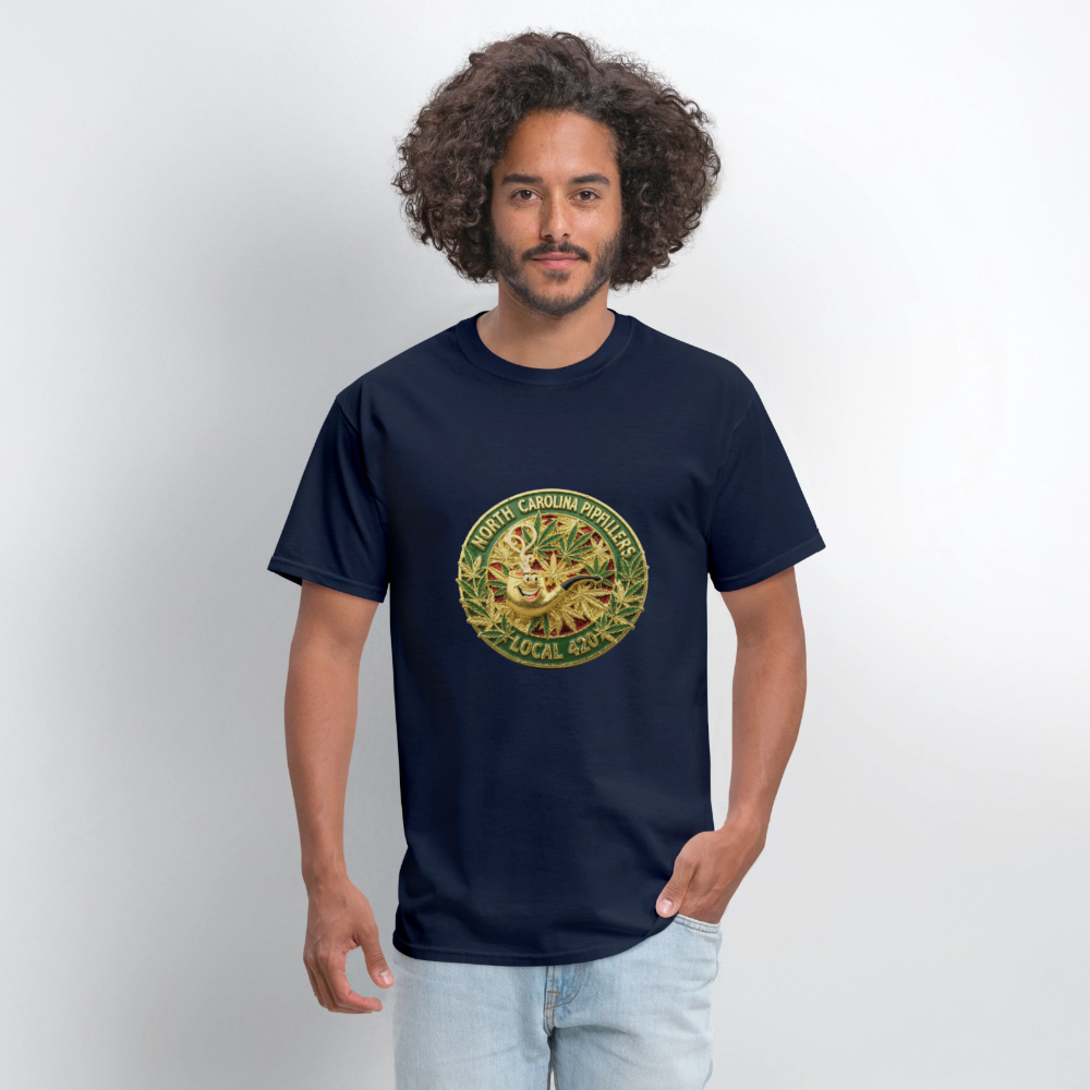 NORTH CAROLINA  PIPEFILLERS LOCAL 420 Men's T-Shirt - navy
