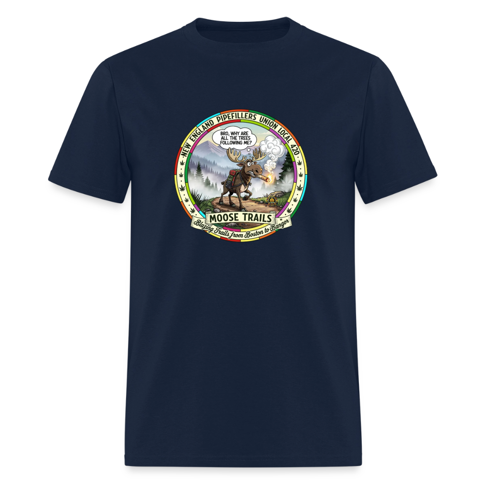 NEW ENGLAND PIPEFILLERS UNION LOCAL 420 "BRO" Soft Cotton Tee - navy