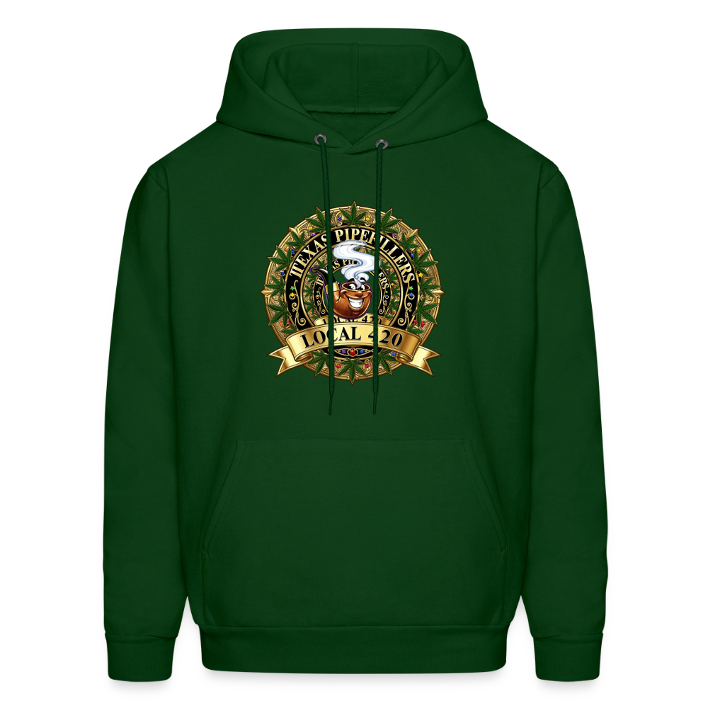 TEXAS PIPEFILLERS LOCAL 420 Men's Hoodie - forest green