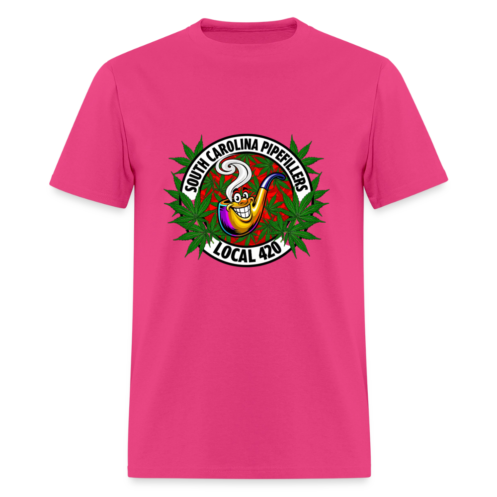 SOUTH CAROLINA PIPEFILLERS LOCAL 420 F/B DESIGN Men's T-Shirt - fuchsia
