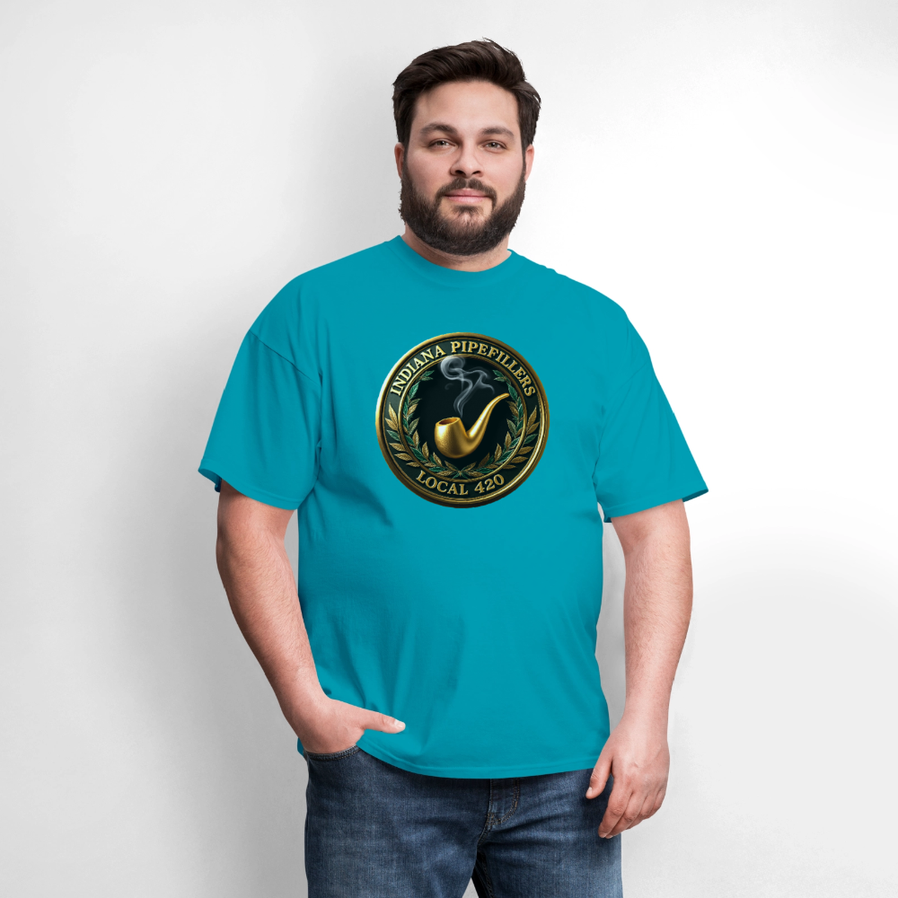 INDIANA PIPEFILLERS LOCAL 420 Men's T-Shirt - turquoise