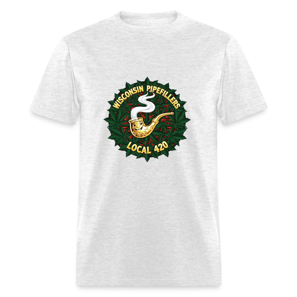 WISCONSIN PIPEFILLERS LOCAL 420 Men's T-Shirt - light heather gray