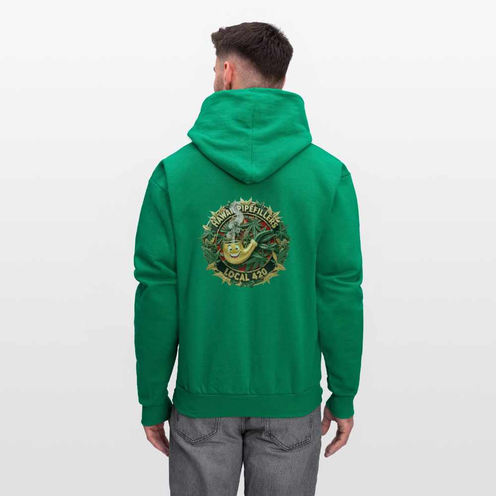 HAWAII PIPEFILLERS LOCAL 420 F/B DESIGN Men's Hoodie - kelly green