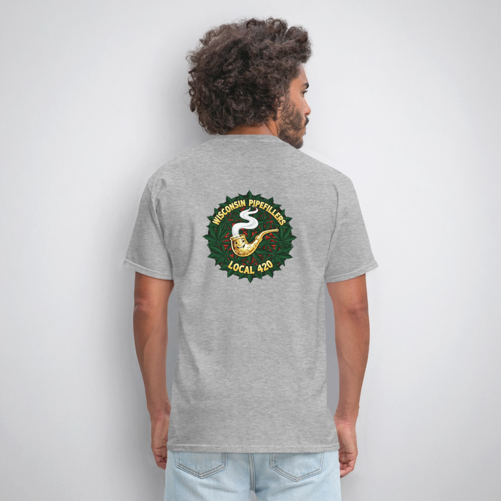 WISCONSIN PIPEFILLERS LOCAL 420 Men's T-Shirt - heather gray