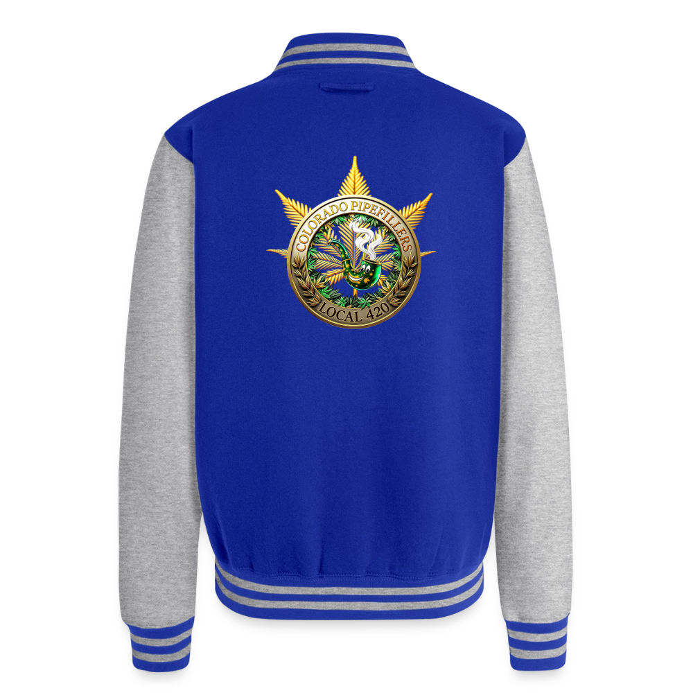 COLORADO PIPEFILLERS LOCAL 420 / 4 EMBLEM Unisex College Sweat Jacket - royal/heather grey