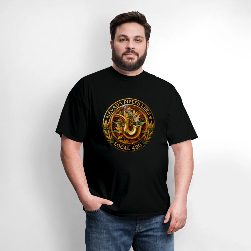 NEVADA PIPEFILLERS LOCAL 420  Men's T-Shirt - black