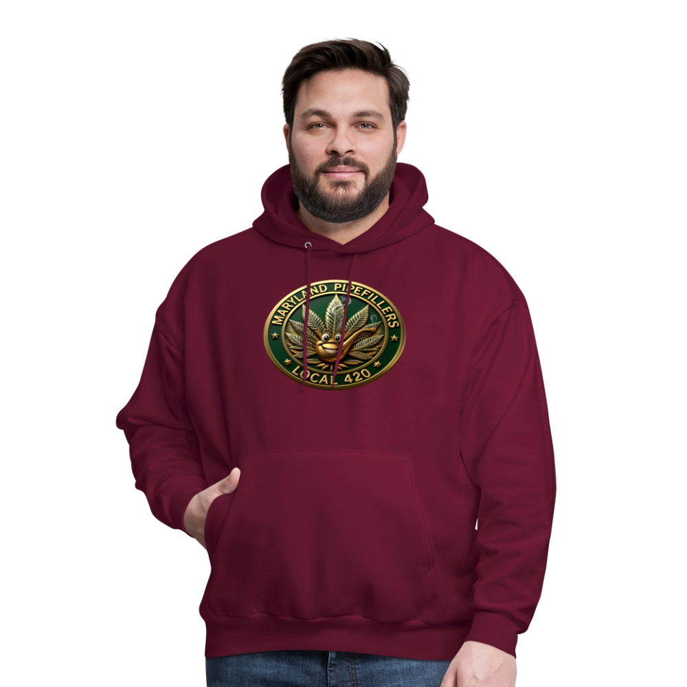 MARYLAND PIPEFILLERS LOCAL 420 Men's Hoodie - burgundy