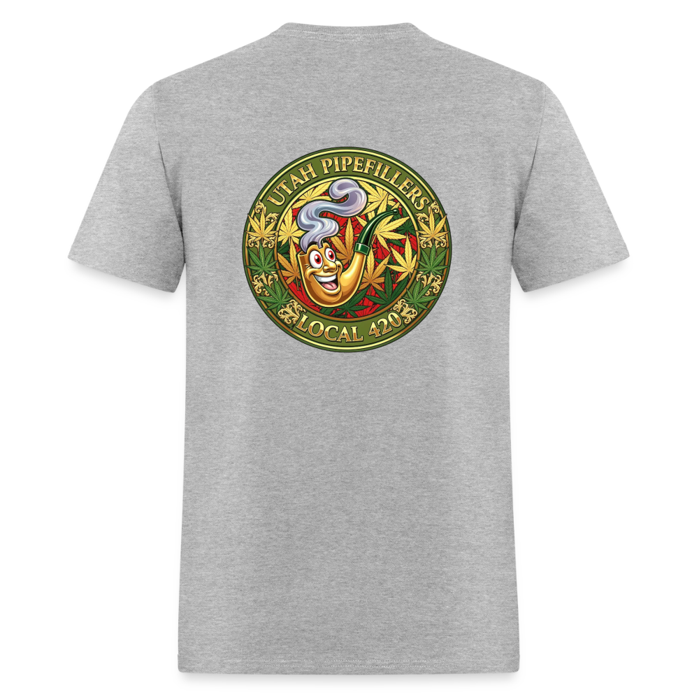 UTAH PIPEFILLERS LOCAL 420 F/B DESIGN Men's T-Shirt - heather gray