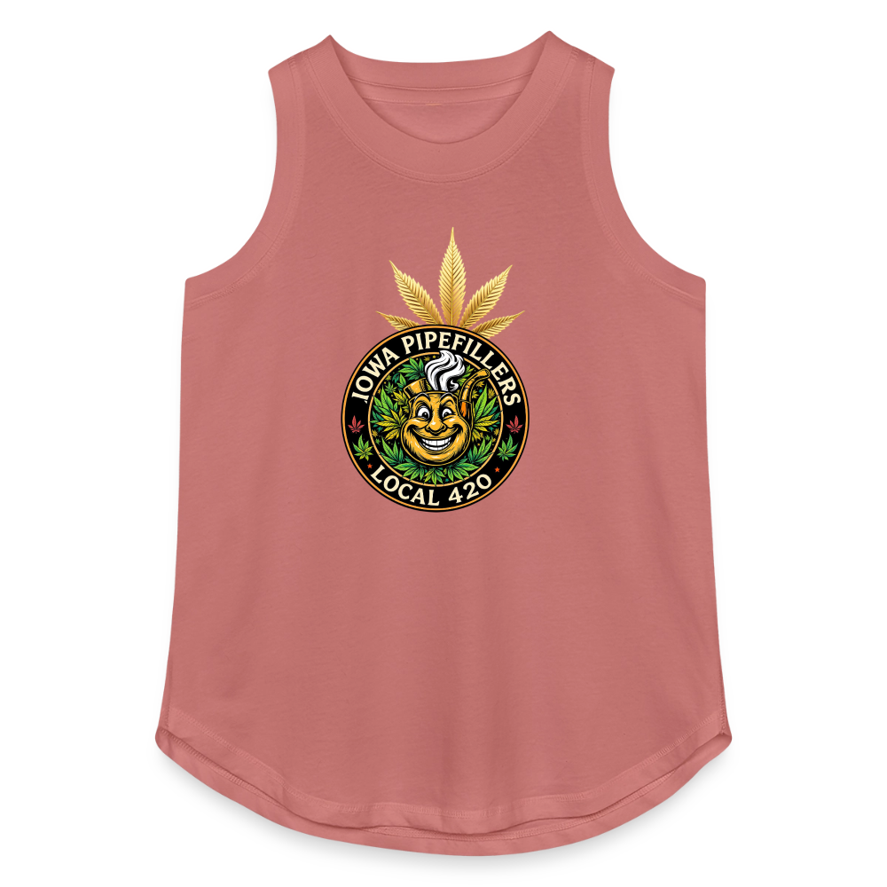 IOWA PIPEFILLERS LOCAL 420 Women's Relaxed Tank Top - mauve