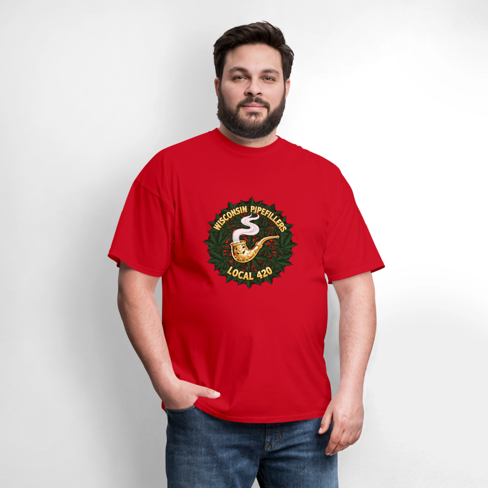 WISCONSIN PIPEFILLERS LOCAL 420 Men's T-Shirt - red