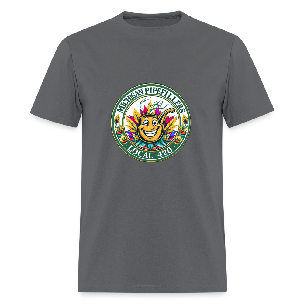 MICHIGAN PIPEFILLERS LOCAL 420 Men's T-Shirt - charcoal