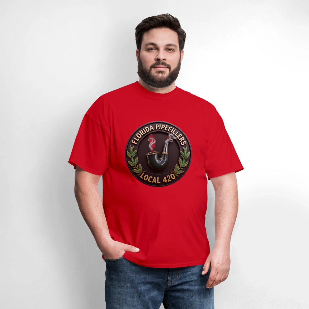 FLORIDA PIPEFILLERS LOCAL 420 F/B DESIGN Men's T-Shirt - red