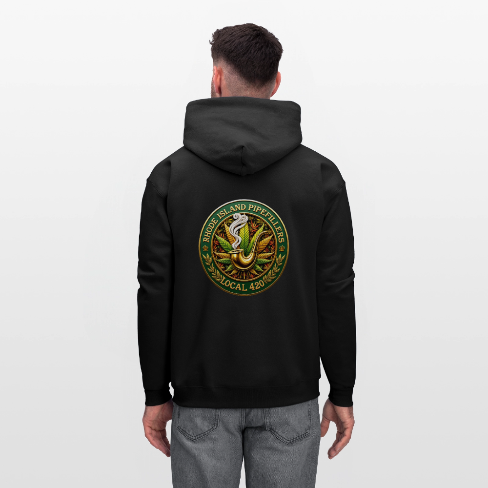 RHODE ISLAND PIPEFILLERS LOCAL 420 F/B DESIGNS Men's Hoodie - black