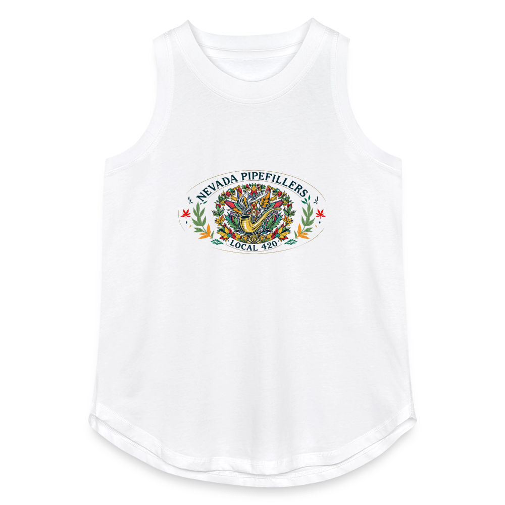 NEVADA PIPEFILLERS LOCAL 420 Women's Relaxed Tank Top - white