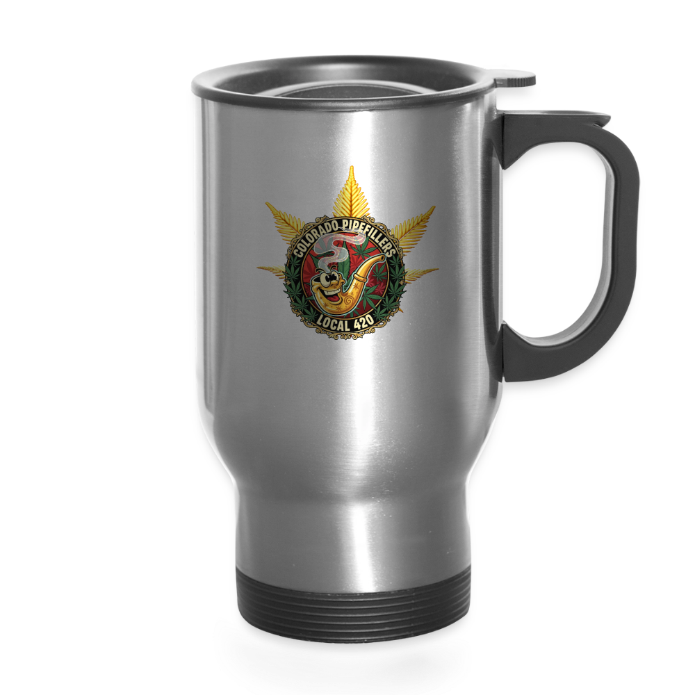 COLORADO PIPEFILLERS LOCAL 420 14oz Stainless Steel Travel Mug - silver