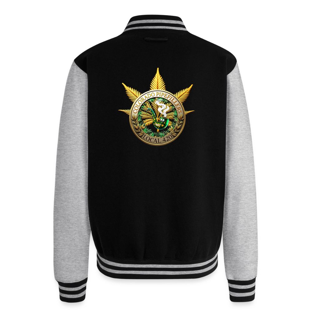 COLORADO PIPEFILLERS LOCAL 420 / 4 EMBLEM Unisex College Sweat Jacket - black/heather grey