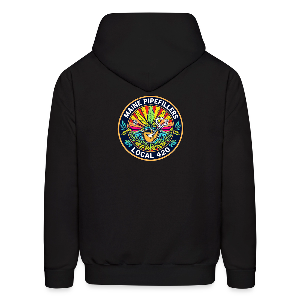 MAINE PIPEFILLERS LOCAL 420 2 EMBLEM Men's Hoodie - black