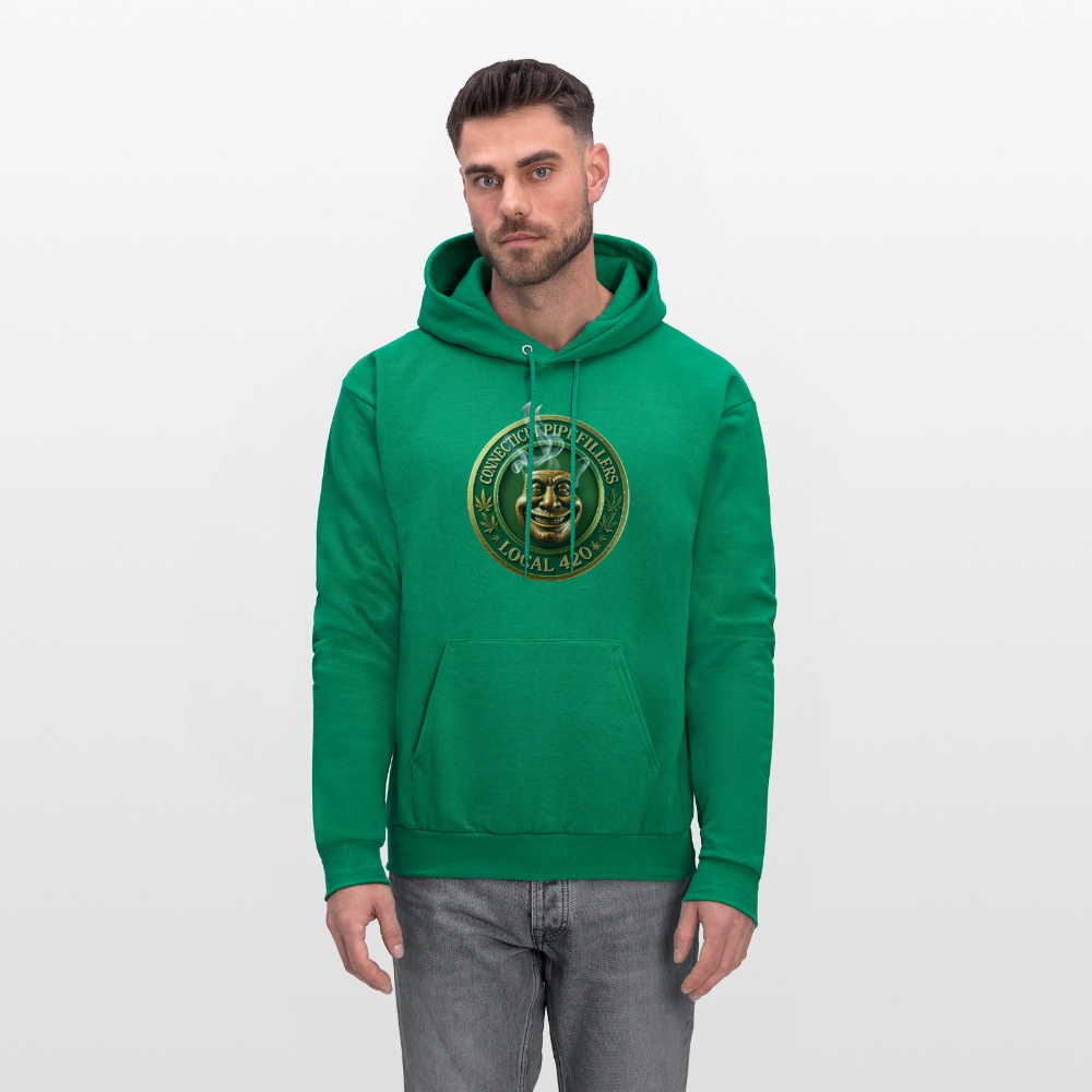 CONNECTICUT PIPEFILLERS LOCAL 420 F/B DESIGN Men's  Hoodie - kelly green