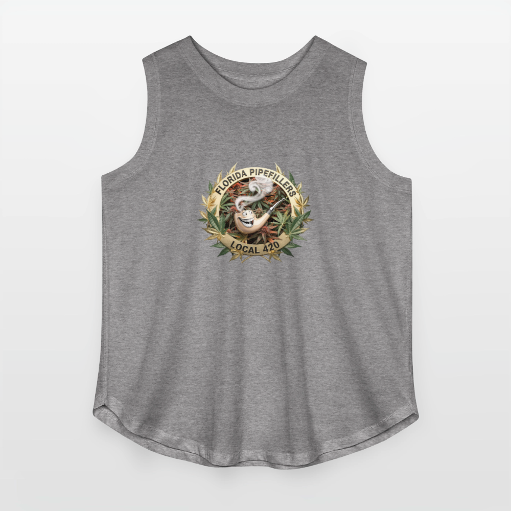FLORIDA PIPEFILLERS LOCAL 420 F/B DESIGN Women's Curvy Relaxed Tank Top - granite heather 