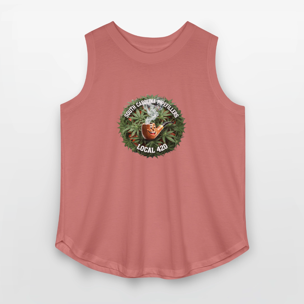 SOUTH CAROLINA PIPEFILLERS LOCAL 420 Women's Curvy Relaxed Tank Top - mauve