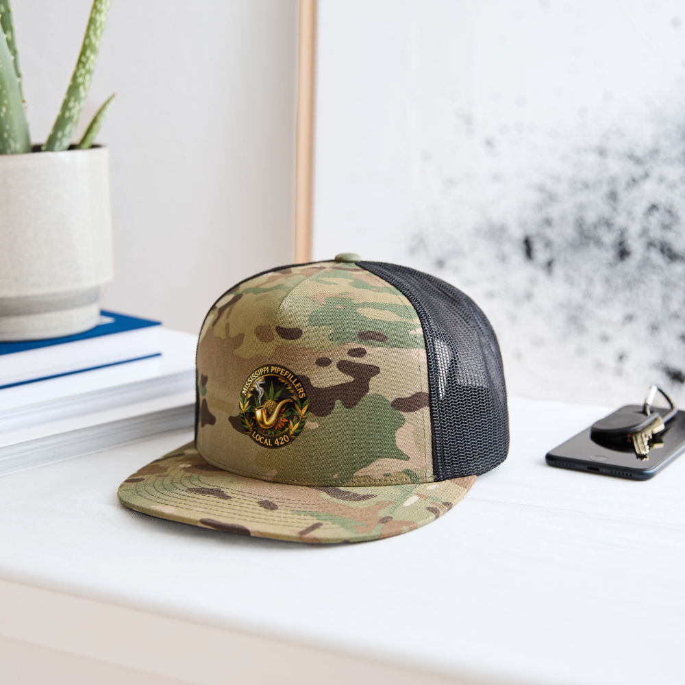 MISSISSIPPI PIPEFILLERS LOCAL 420 CAMO Trucker Hat - MultiCam\black