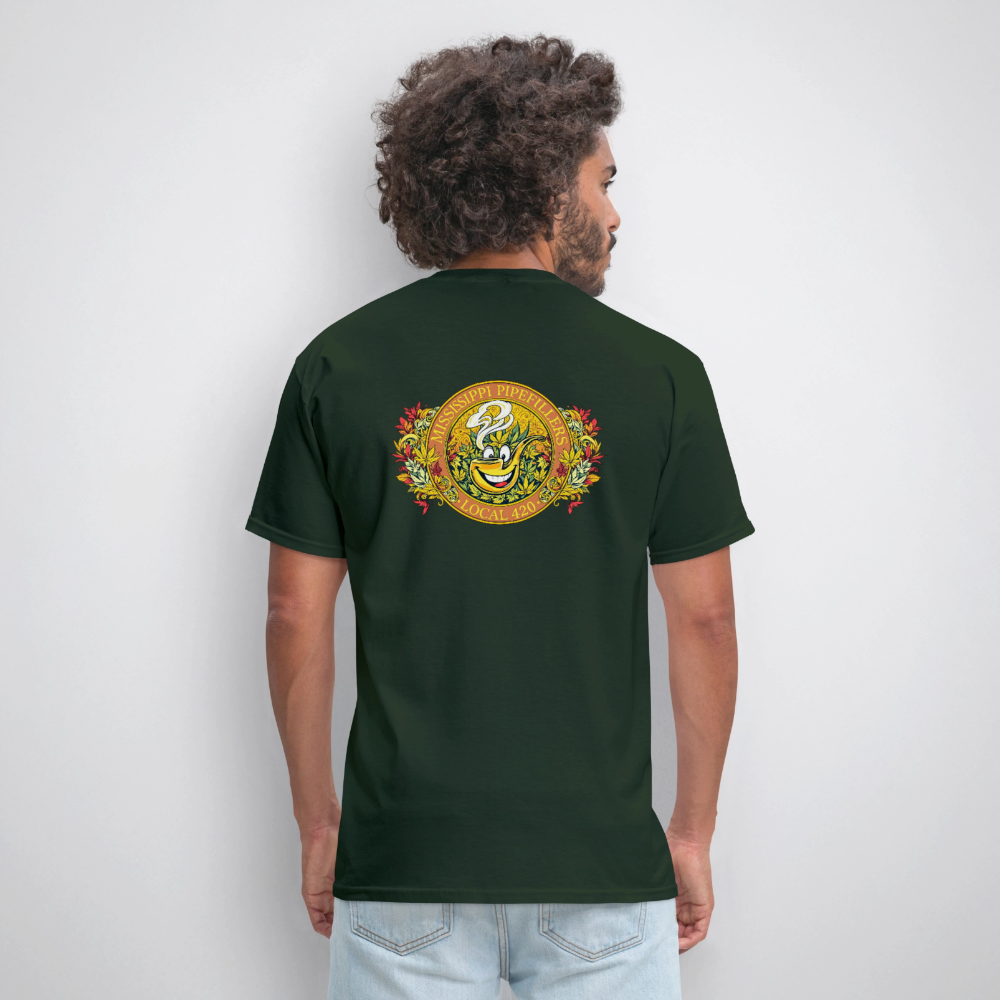 MISSISSIPPI PIPEFILLERS LOCAL 420 F/B DESIGNS Men's T-Shirt - forest green