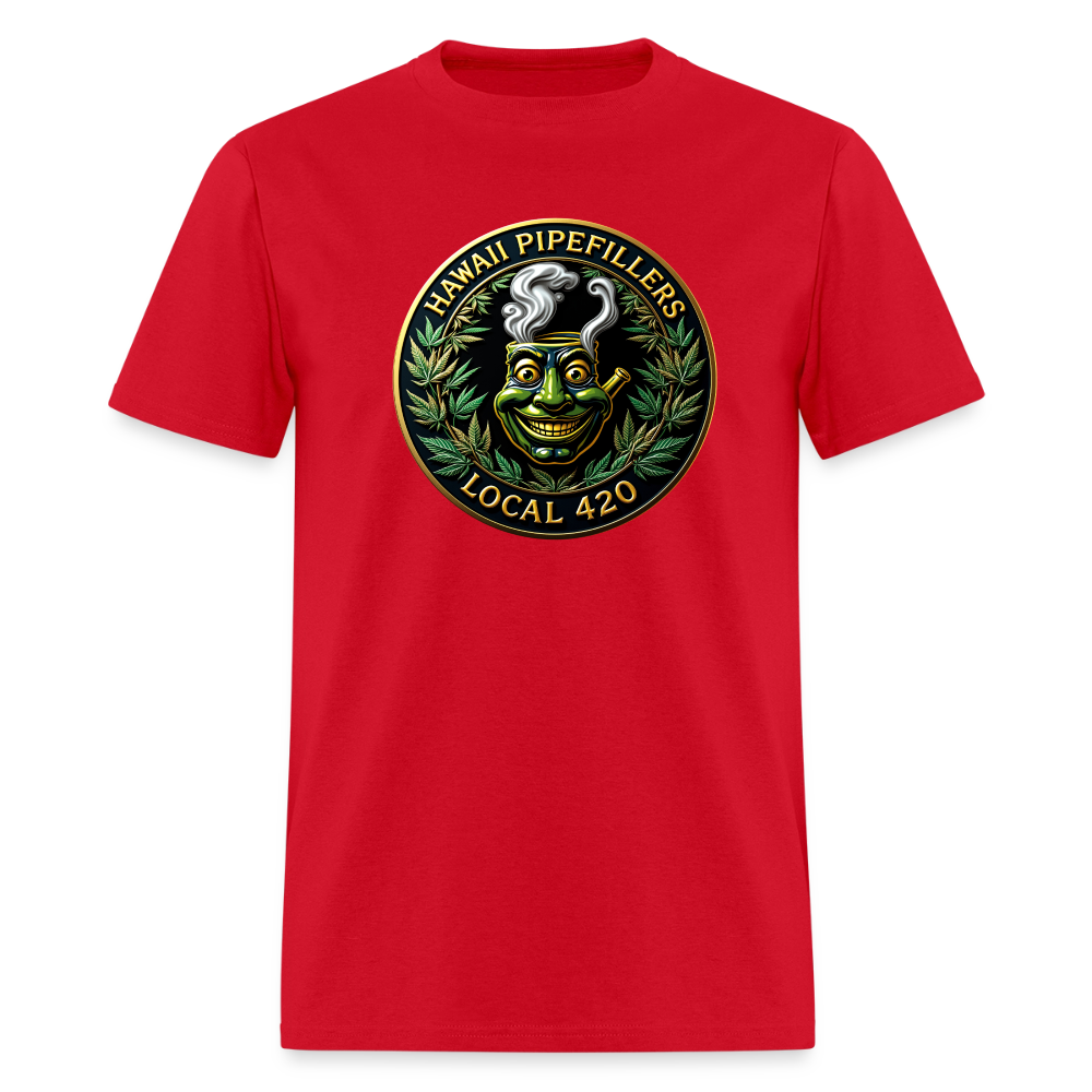 HAWAII PIPEFILLERS LOCAL 420 F/B DESIGN  Men's T-Shirt - red