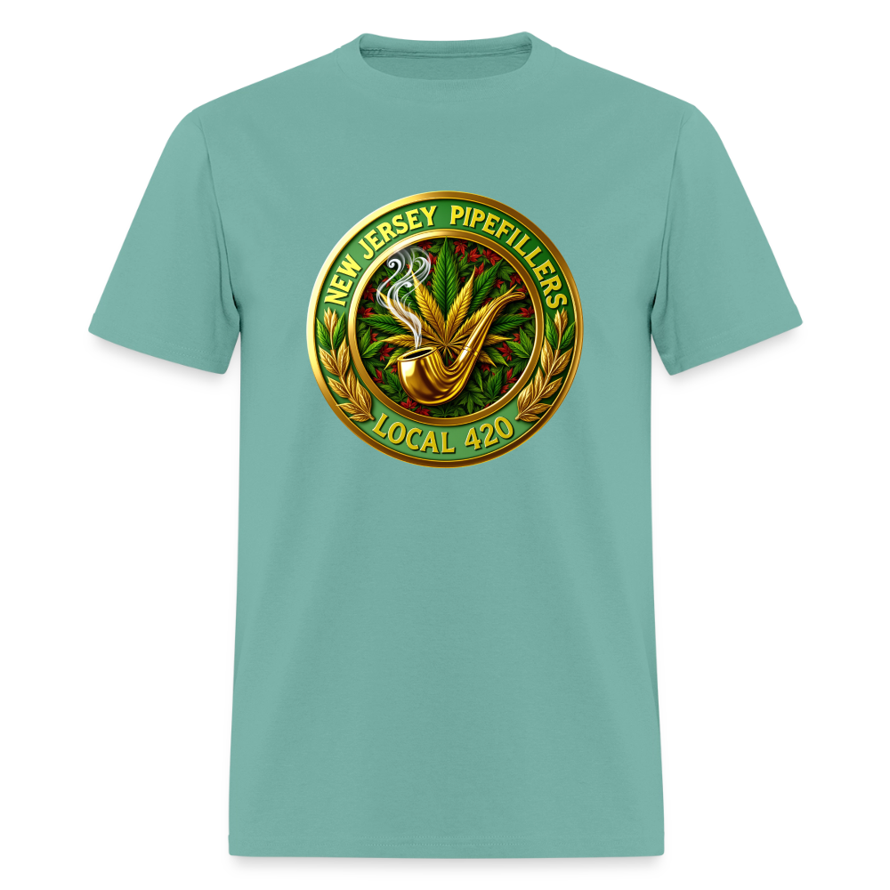 NEW JERSEY PIPEFILLERS LOCAL 420 Men's T-Shirt - aquatic