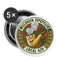 WISCONSIN PIPEFILLERS LOCL 420 Union Buttons small 1'' (5-pack) - white