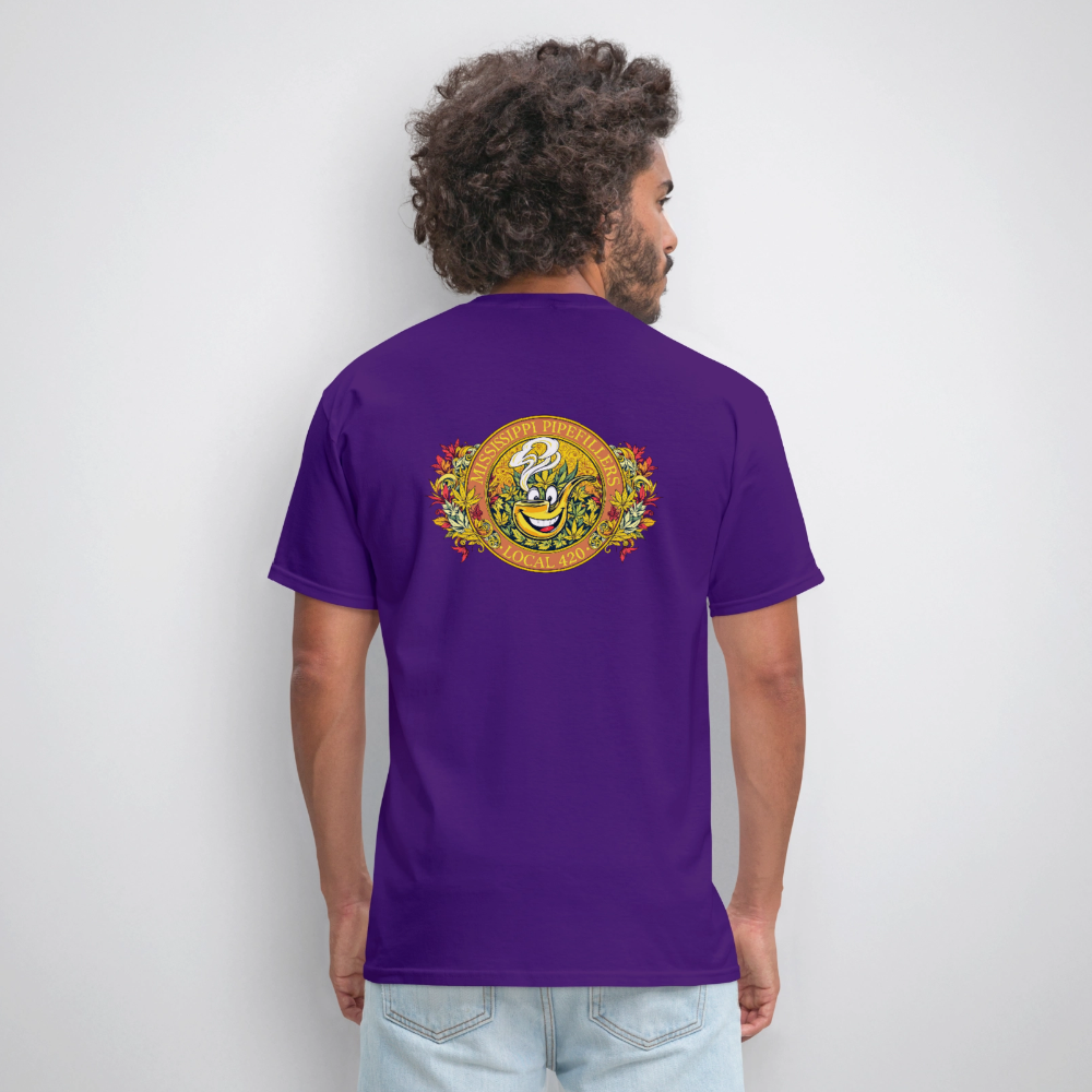 MISSISSIPPI PIPEFILLERS LOCAL 420 F/B DESIGNS Men's T-Shirt - purple