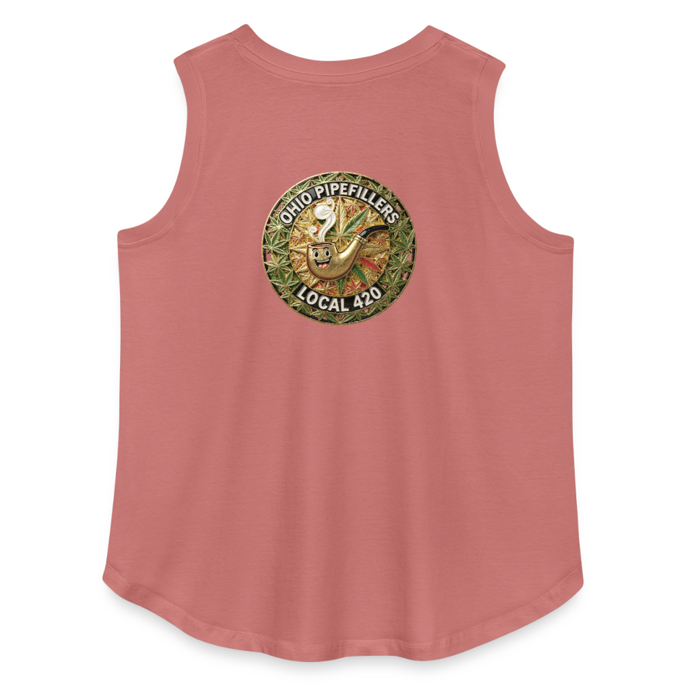 OHIO PIPEFILLERS LOCAL 420  F/B DESIGNS Women's Curvy Relaxed Tank Top - mauve