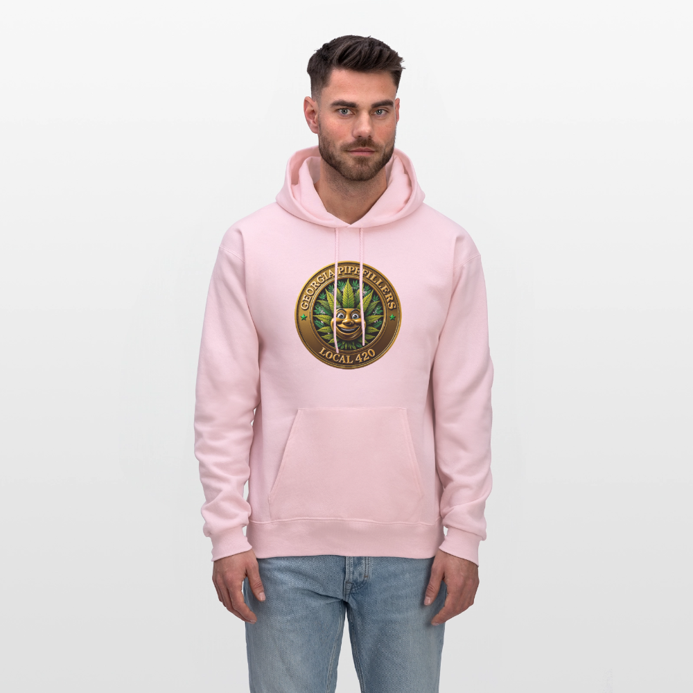 GEORGIA PIPEFILLERS LOCAL 420 F/B DESIGN Men's Hoodie - pale pink