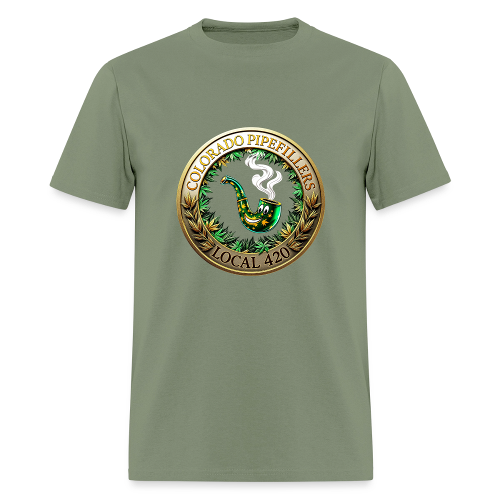 COLORADO PIPEFILLERS LOCAL 420  Men's T-Shirt - military green
