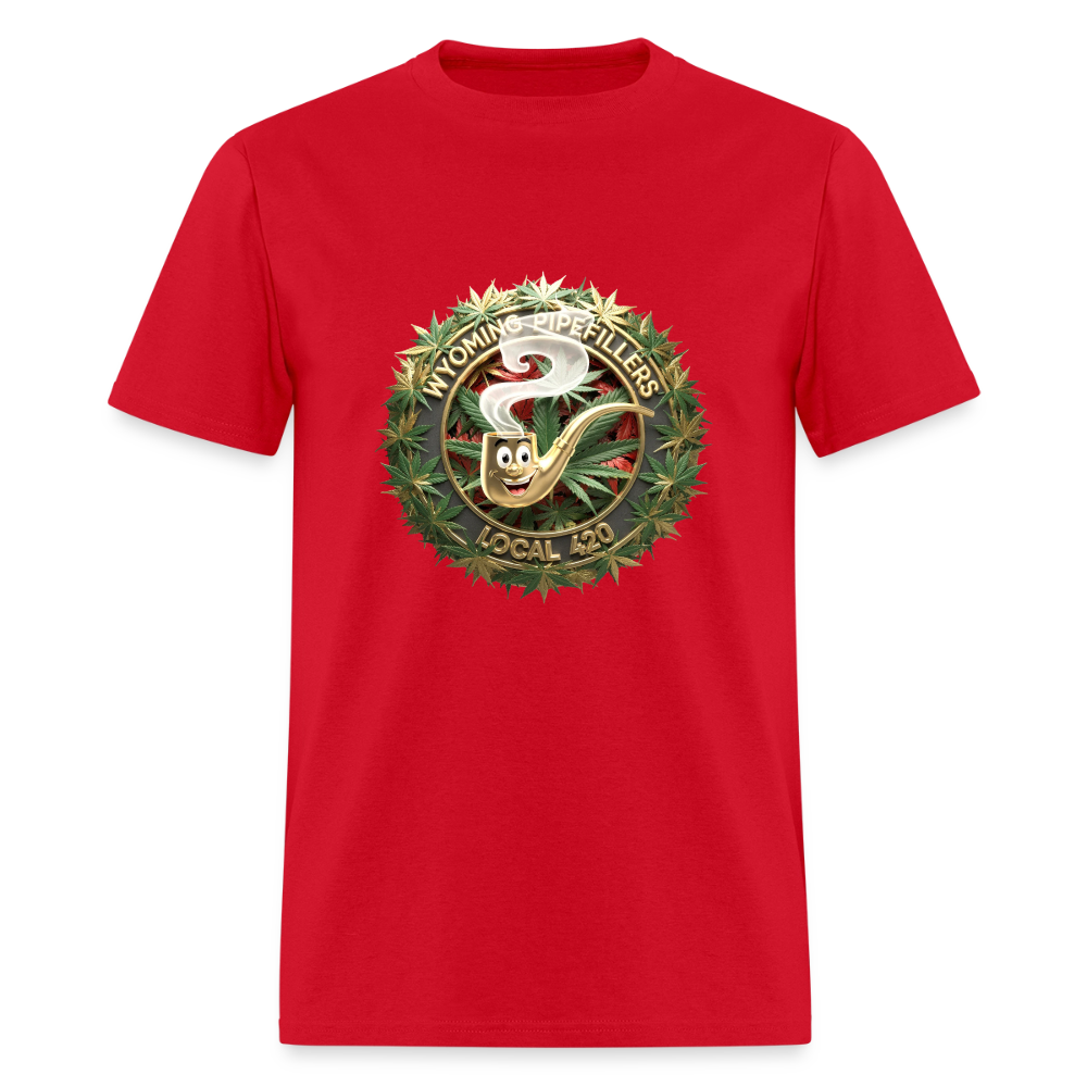 WYOMING PIPEFILLERS LOCAL 420 Men's T-Shirt - red