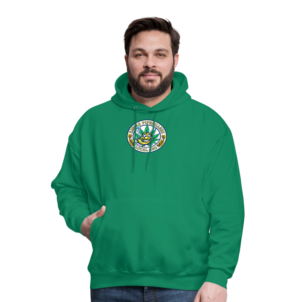 KANSAS PIPEFILLERS LOCAL 420 F/B DESIGNS  Men's Hoodie - kelly green