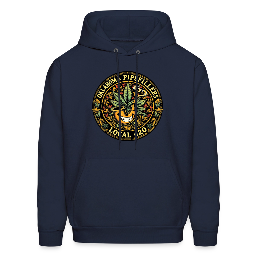 OKLAHOMA PIPEFILLERS LOCAL 420  Men's Hoodie - navy