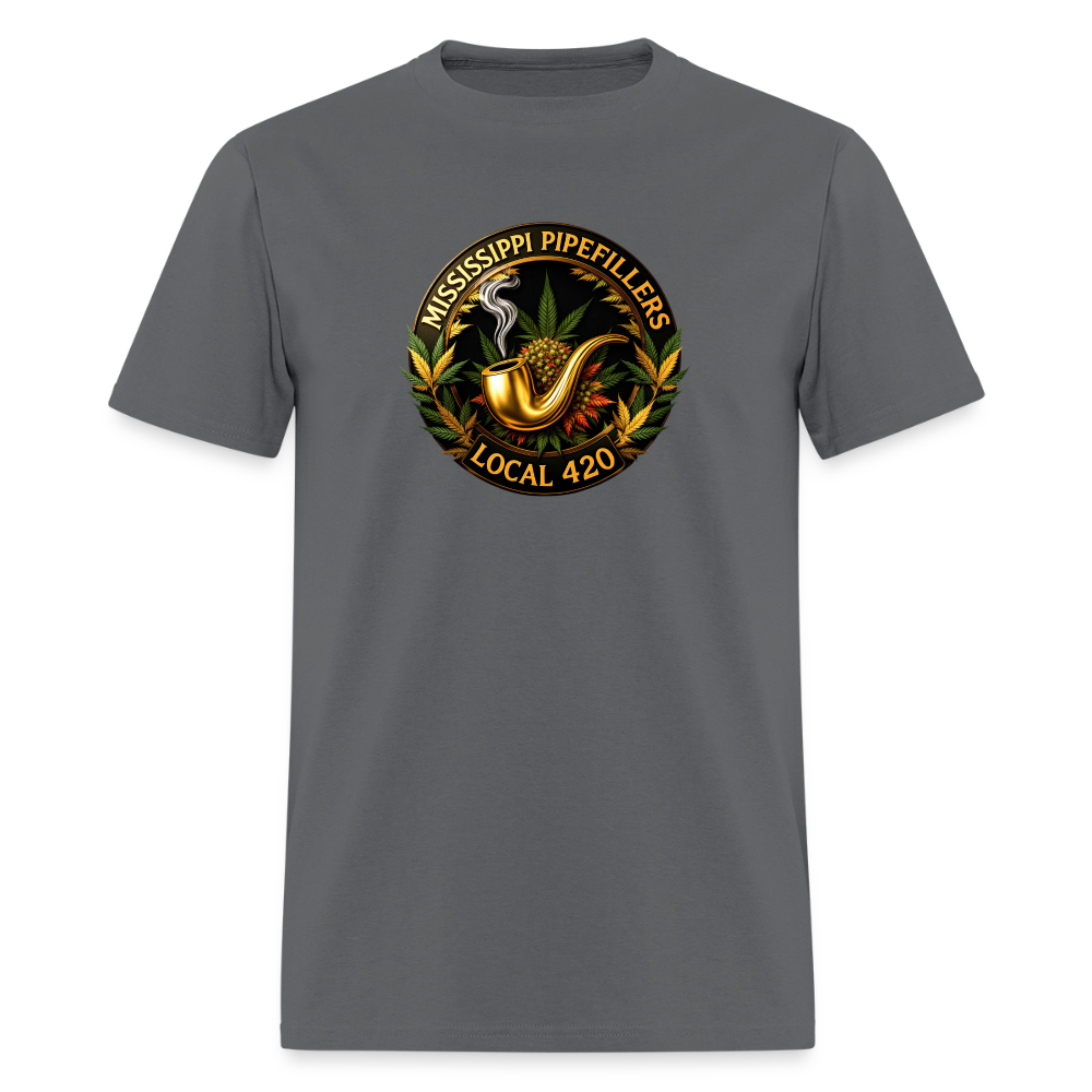 MISSISSIPPI PIPEFILLERS LOCAL 420 Men's T-Shirt - charcoal