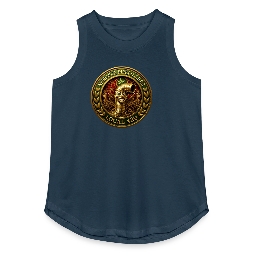 NEBRASKA PIPEFILLERS LOCAL 420 Women's Relaxed Tank Top - denim